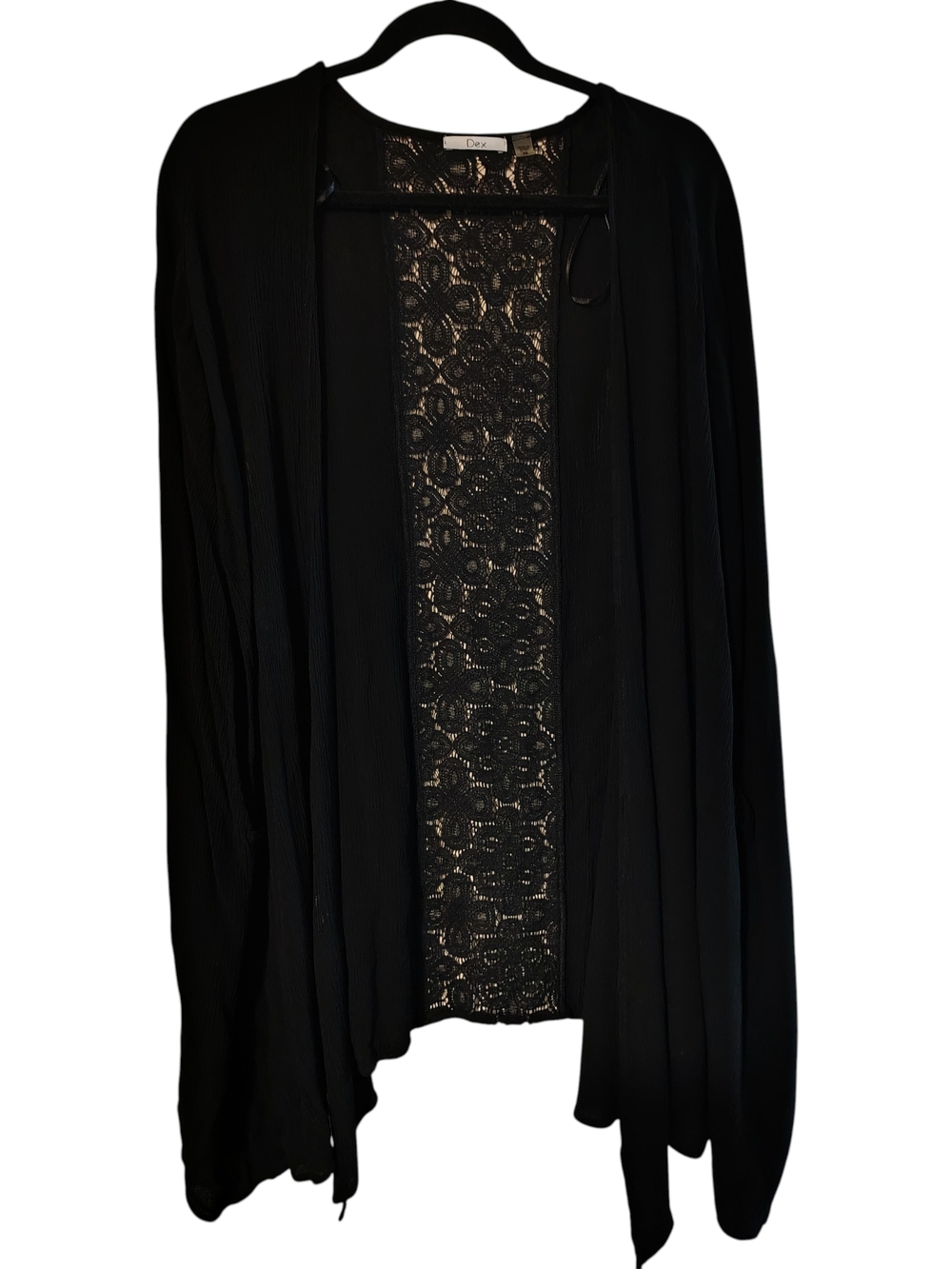 Dex Black Lace-Back Swim Coverup 2X